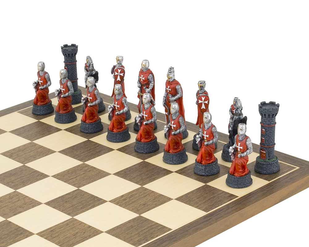 The Crusader Hand Painted Themed Chess Set By Italfama 2 The Crusader Hand Painted Themed Chess Set By Italfama - Image 2