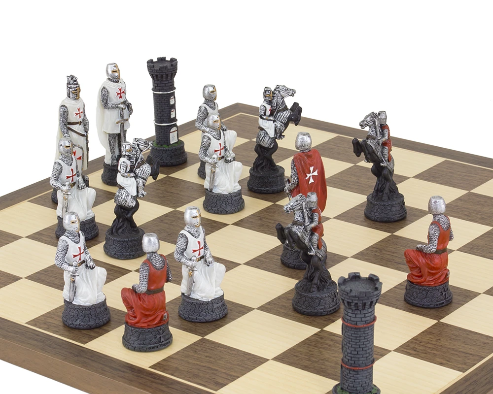 The Crusader Hand Painted Themed Chess Set By Italfama 5 The Crusader Hand Painted Themed Chess Set By Italfama - Image 5