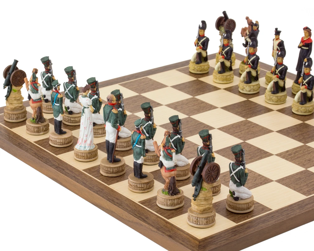 The Napoleon Vs Russians Hand Painted Themed Chess Set By Italfama 2 The Napoleon Vs Russians Hand Painted Themed Chess Set By Italfama - Image 2