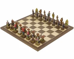The British Vs Zulus Hand Painted Themed Chess Set By Italfama