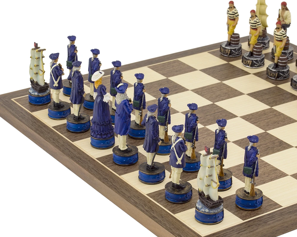 The Pirates Vs Navy Hand Painted Themed Chess Set By Italfama 2 The Pirates Vs Navy Hand Painted Themed Chess Set By Italfama - Image 2