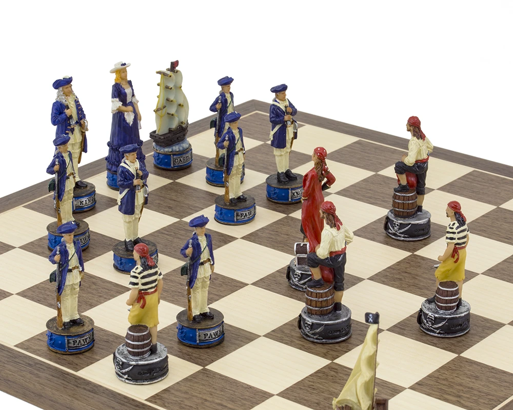 The Pirates Vs Navy Hand Painted Themed Chess Set By Italfama 5 The Pirates Vs Navy Hand Painted Themed Chess Set By Italfama - Image 5