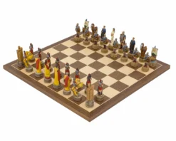 The Battle Of Troy Hand Painted Themed Chess Set By Italfama