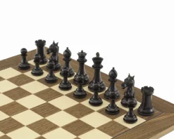 The Columbus Ebony And Walnut Chess Set -Board Games - Chess And Cards Shop RCPB366 02