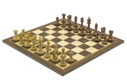 The Leningrad Acacia And Walnut Chess Set