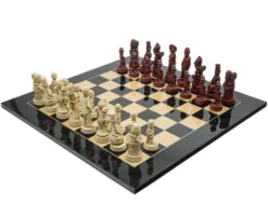 The Berkeley Chess Movie Stars Black Cardinal Grand Chess Set