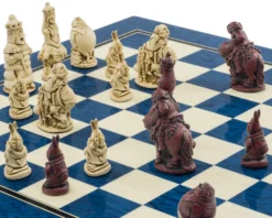 The Alice In Wonderland Cardinal Blue Chess Set By Berkeley Chess -Board Games - Chess And Cards Shop RCPB391b 04