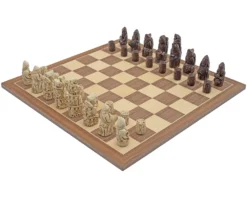 The Berkeley Chess Medieval Russet & Walnut Chess Set