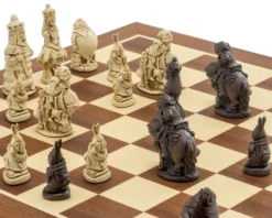 The Berkeley Chess Alice In Wonderland Russet & Mahogany Chess Set -Board Games - Chess And Cards Shop RCPB403b 04