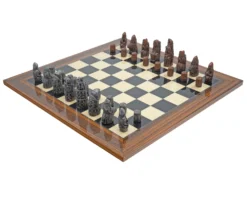 The Berkeley Chess Medieval Metal & Palisander Chess Set