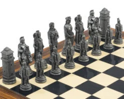 The Berkeley Chess Roman Metal & Palisander Chess Set -Board Games - Chess And Cards Shop RCPB412b 02