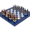 The King Arthur Hand Painted Themed Luxury Blue Chess Set By Italfama