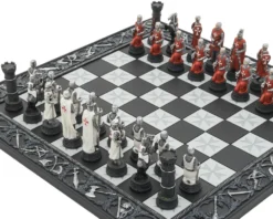 The Knights Templar Crusade Hand Painted Themed Chess Set By Italfama 9 The Knights Templar Crusade Hand Painted Themed Chess Set By Italfama -Board Games - Chess And Cards Shop RCPB433 02