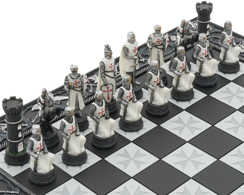 The Knights Templar Crusade Hand Painted Themed Chess Set By Italfama 4 The Knights Templar Crusade Hand Painted Themed Chess Set By Italfama - Image 4