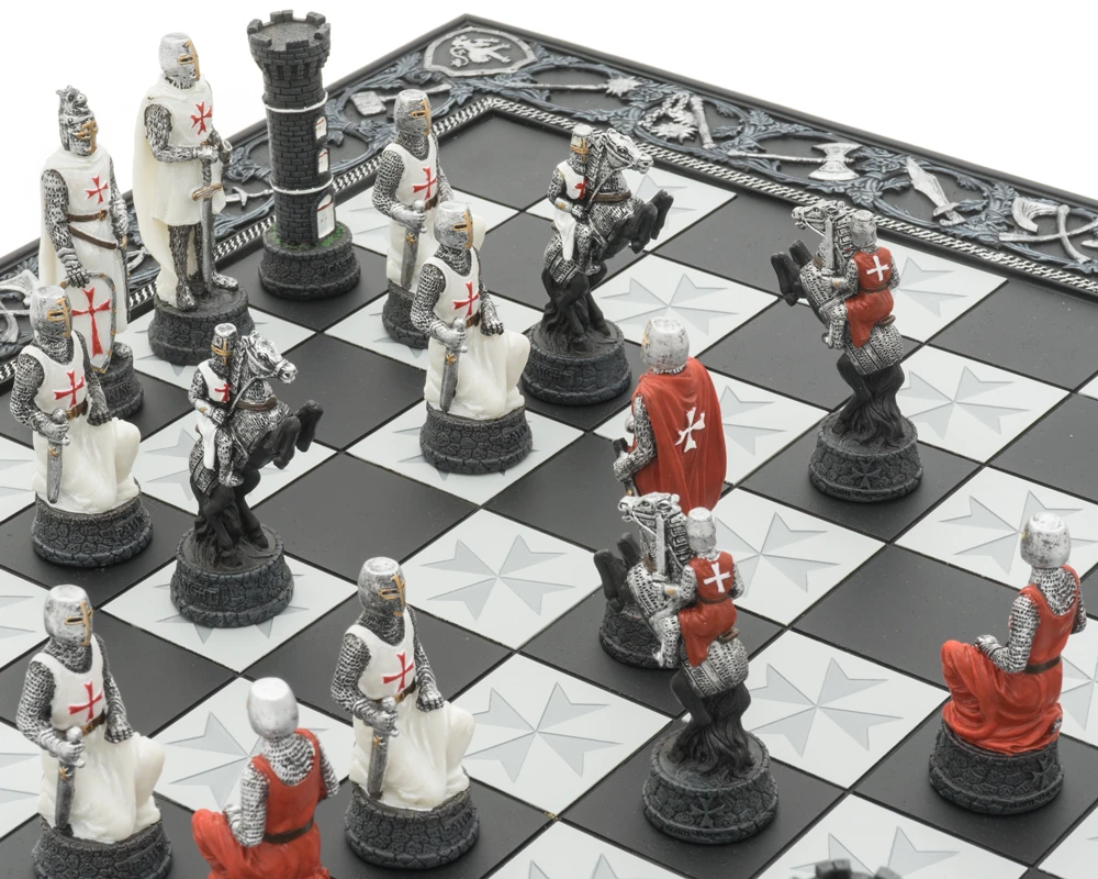The Knights Templar Crusade Hand Painted Themed Chess Set By Italfama 5 The Knights Templar Crusade Hand Painted Themed Chess Set By Italfama - Image 5