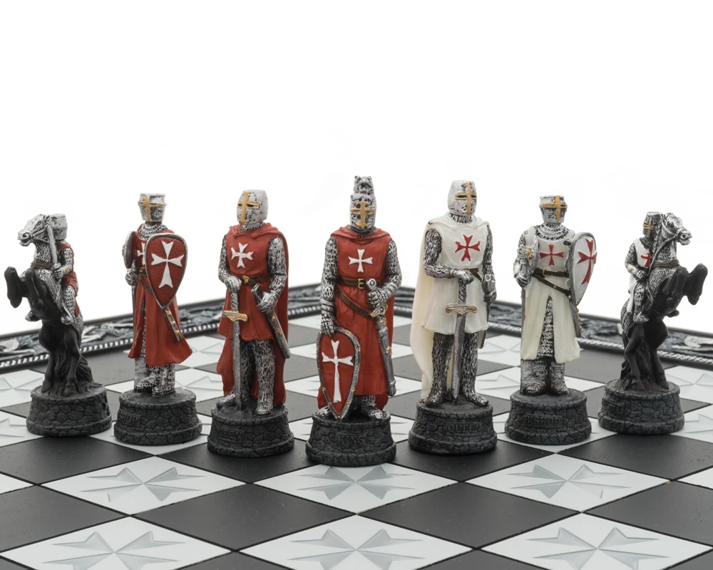 The Knights Templar Crusade Hand Painted Themed Chess Set By Italfama 6 The Knights Templar Crusade Hand Painted Themed Chess Set By Italfama - Image 6