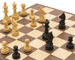 The Emerald Black And Walnut Folding Chess Set -Board Games - Chess And Cards Shop RCPB435 03