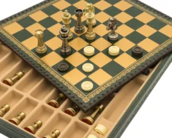 The Turin Verde Italian Chess Set Incorporating Backgammon Board, Dice And Draughts 21 The Turin Verde Italian Chess Set Incorporating Backgammon Board, Dice And Draughts -Board Games - Chess And Cards Shop RCPB443 09