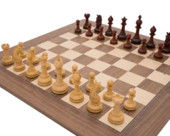 La Valletta Walnut And Redwood Luxury Chess Set 9 La Valletta Walnut And Redwood Luxury Chess Set -Board Games - Chess And Cards Shop RCPB450 02