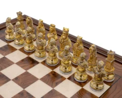 The Medieval Pewter And Briarwood Luxury Chess Cabinet Set -Board Games - Chess And Cards Shop RCPB453 3