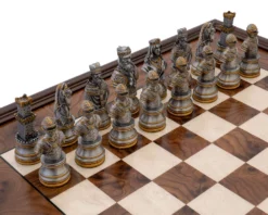 The Medieval Pewter And Briarwood Luxury Chess Cabinet Set -Board Games - Chess And Cards Shop RCPB453 4
