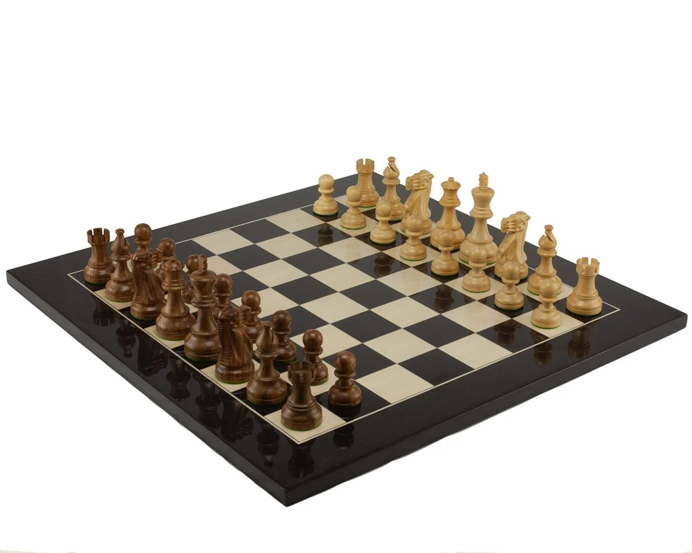 American Staunton Sheesham And Black Chess Set 1 American Staunton Sheesham And Black Chess Set