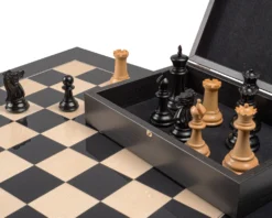 The 1849 Reproduction Staunton Ebony & Black Anegre Luxury Chess Set -Board Games - Chess And Cards Shop RCPB478 04