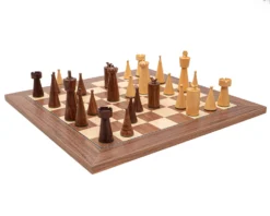 The Art Deco Sheesham And Walnut Chess Set -Board Games - Chess And Cards Shop RCPB482 03