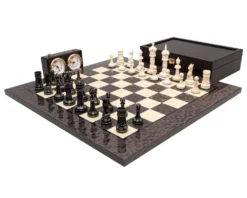 The Kings Cross Carved And Grey Erable Chess Set