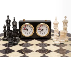 The Kings Cross Carved And Grey Erable Chess Set -Board Games - Chess And Cards Shop RCPB486 03