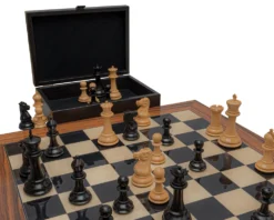 The 1849 Reproduction Staunton Ebony And Palisander Luxury Chess Set -Board Games - Chess And Cards Shop RCPB488 03