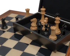 The 1849 Reproduction Staunton Ebony And Palisander Luxury Chess Set -Board Games - Chess And Cards Shop RCPB488 04