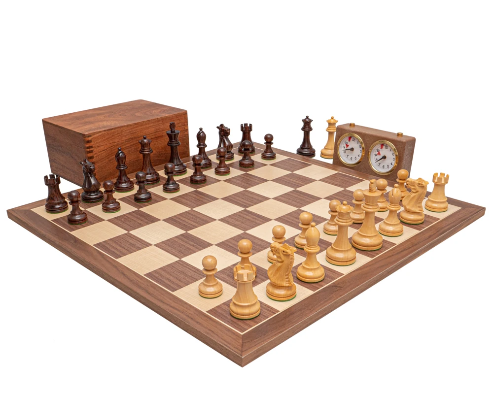 Rosewood And Walnut Deluxe Staunton Chess Set 1 Rosewood And Walnut Deluxe Staunton Chess Set