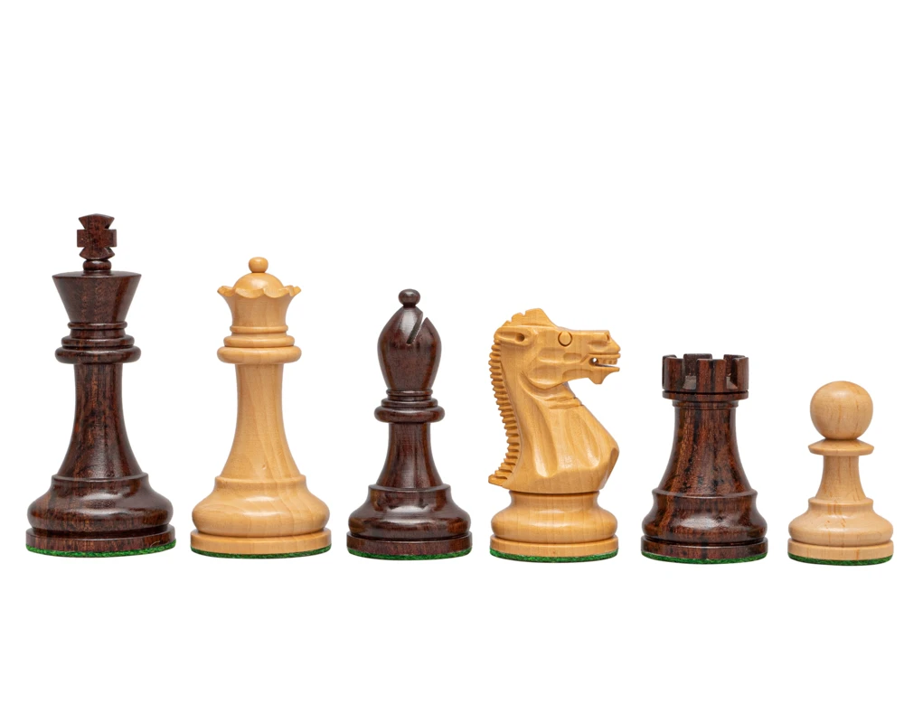 Rosewood And Walnut Deluxe Staunton Chess Set 5 Rosewood And Walnut Deluxe Staunton Chess Set - Image 5