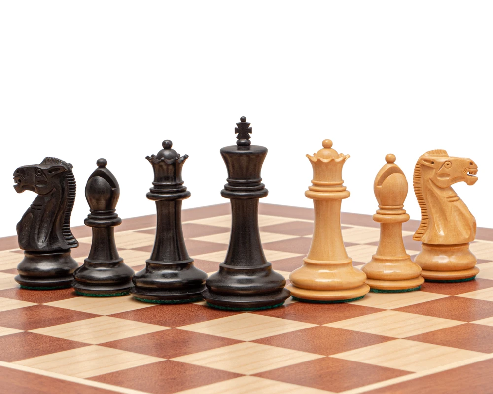 The Warwick Black And Mahogany Chess Set 5 The Warwick Black And Mahogany Chess Set - Image 5