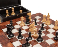 The Highgrove Briarwood And Black Luxury Chess Set -Board Games - Chess And Cards Shop RCPB501 03