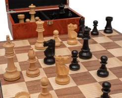 The Conquest Walnut And Black Folding Chess Set -Board Games - Chess And Cards Shop RCPB502 03