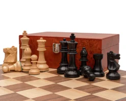 The Conquest Walnut And Black Folding Chess Set -Board Games - Chess And Cards Shop RCPB502 04