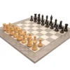 The Victoria Black And Grey Ash Burl Classic Chess Set