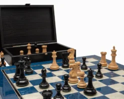 The Windsor Ebony And Blue Luxury Chess Set 10 The Windsor Ebony And Blue Luxury Chess Set -Board Games - Chess And Cards Shop RCPB508 03