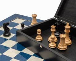 The Windsor Ebony And Blue Luxury Chess Set 11 The Windsor Ebony And Blue Luxury Chess Set -Board Games - Chess And Cards Shop RCPB508 04