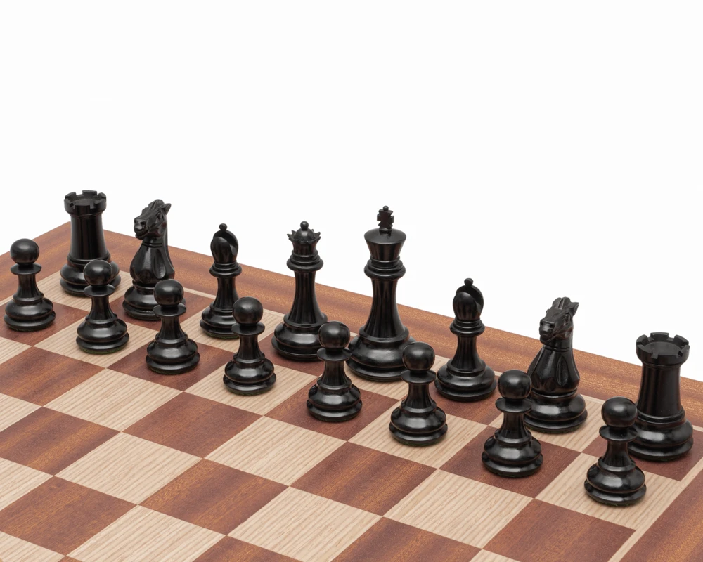 The Windsor Ebony And Mahogany Classic Chess Set 3 The Windsor Ebony And Mahogany Classic Chess Set - Image 3