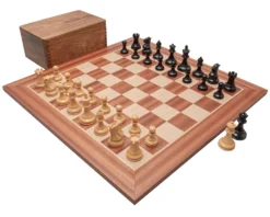 The Tournament Black And Mahogany Chess Set With Case