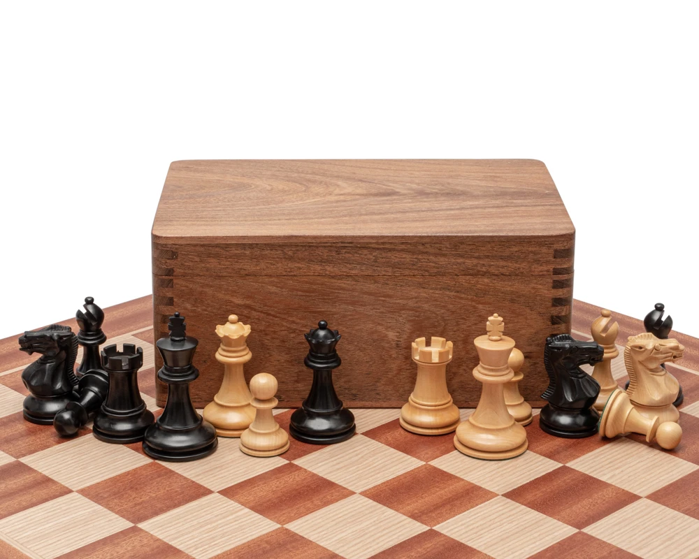The Tournament Black And Mahogany Chess Set With Case 3 The Tournament Black And Mahogany Chess Set With Case - Image 3