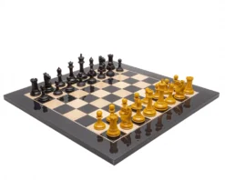 The Harrwitz Ebony And Anegre Luxury Staunton Chess Set