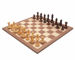 The Classic Rosewood And Walnut Luxury Staunton Chess Set
