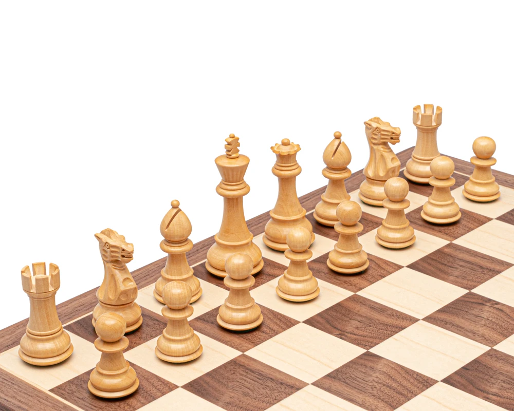 Classic Staunton Acacia And Maple Chess Set 3 Classic Staunton Acacia And Maple Chess Set - Image 3