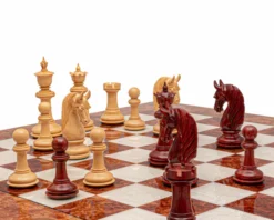 The Blackburne Padauk And Briarwood Luxury Chess Set -Board Games - Chess And Cards Shop RCPB527 03