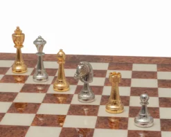 The Messina Gold And Briarwood Luxury Italian Chess Set -Board Games - Chess And Cards Shop RCPB528 06