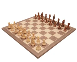 The Trapani Walnut And Acacia Chess Set